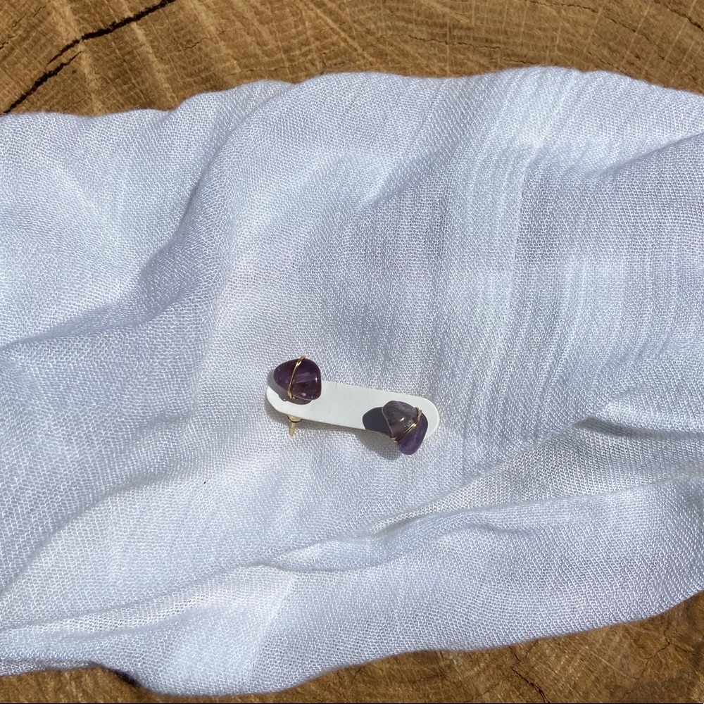 3 for $10 Handmade amethyst earrings
